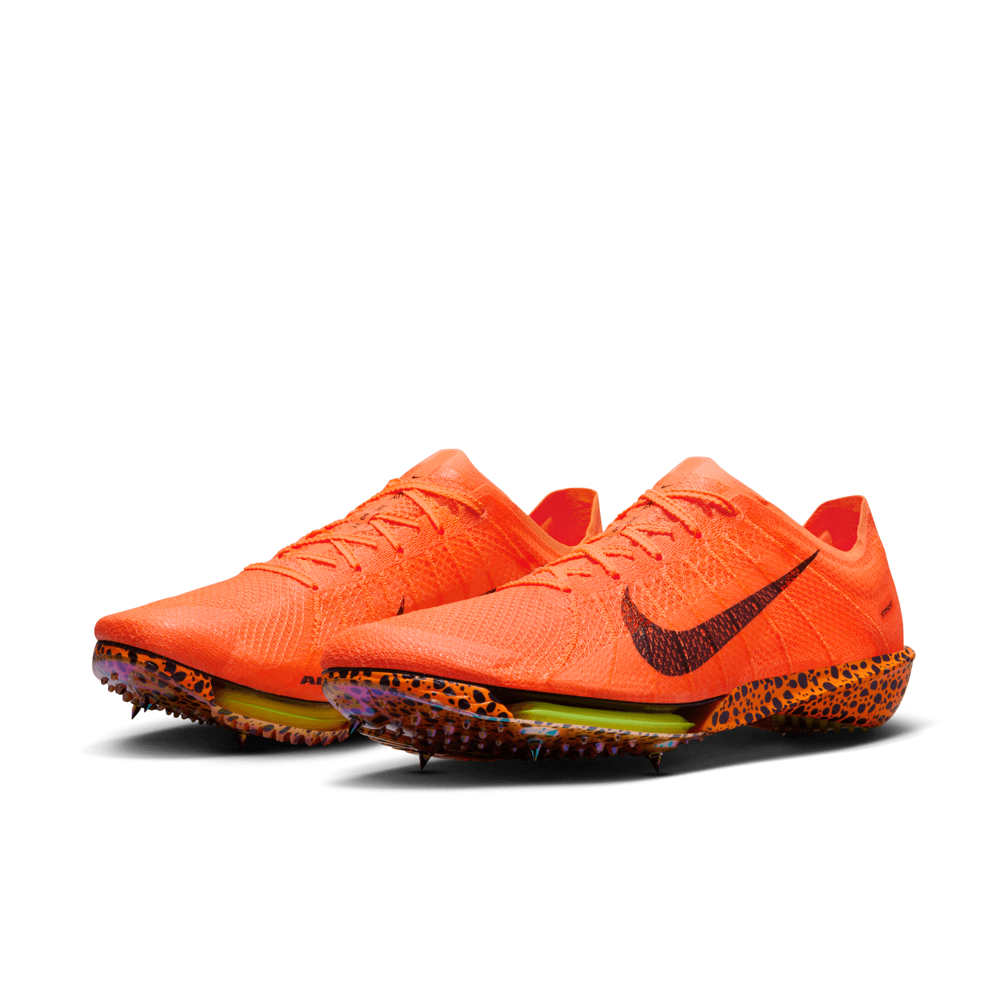 Orange nike shops spikes